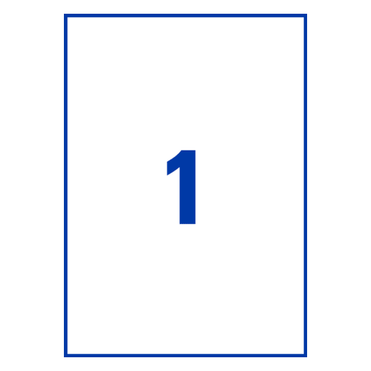 1 st. etiketter per ark.