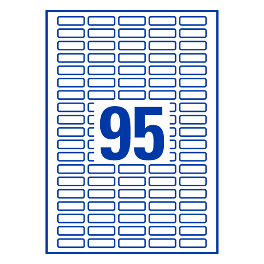 95 st. etiketter per ark.