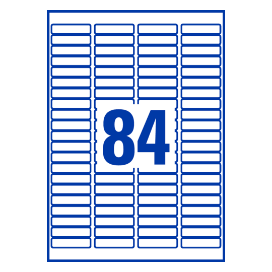 84 st. etiketter per ark.