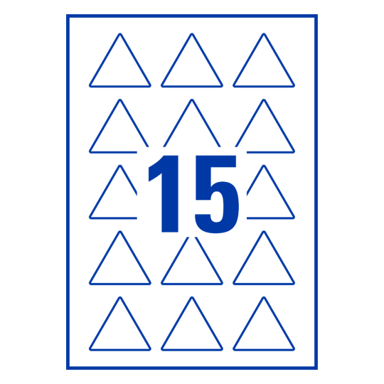15 st. etiketter per ark.