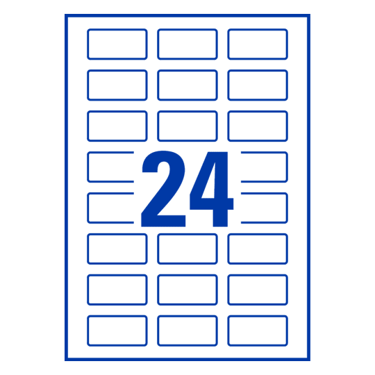 24 st. etiketter per ark.