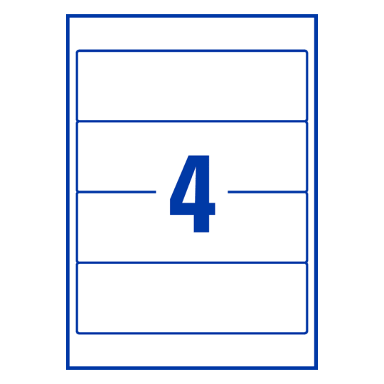 4 st. etiketter per ark.