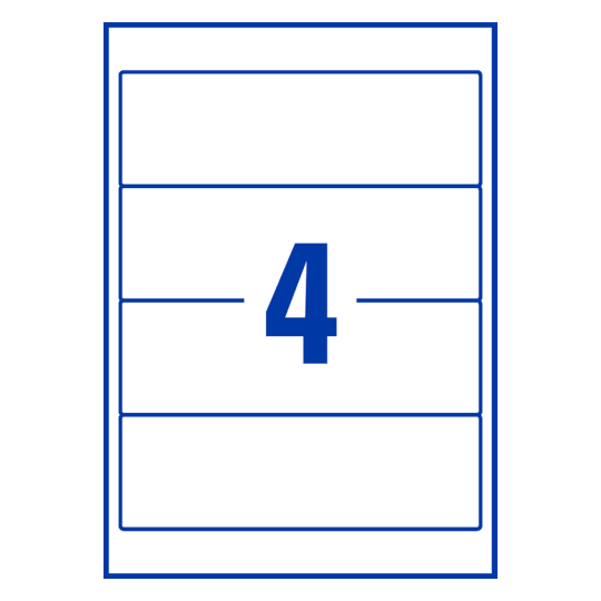 4 st. etiketter per ark.