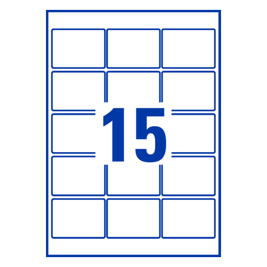15 st. etiketter per ark.