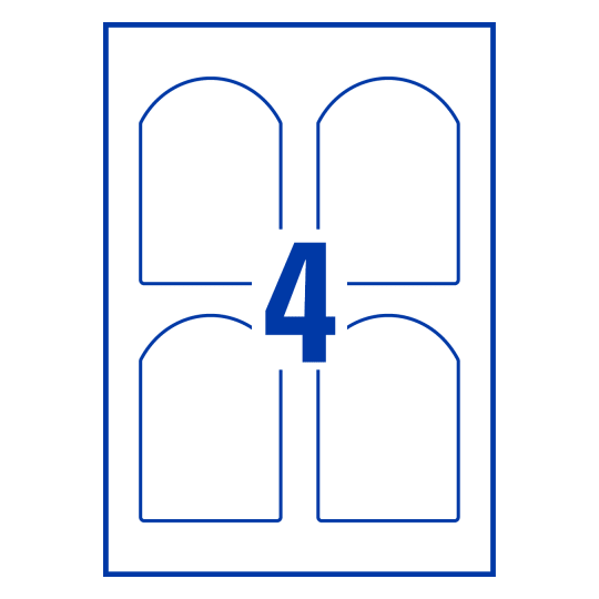 4 st. etiketter per ark.