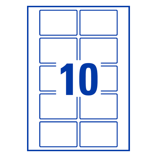 10 st. etiketter per ark.