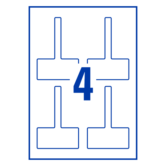 4 st. etiketter per ark.