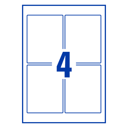 4 st. etiketter per ark.