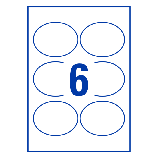 6 st. etiketter per ark.