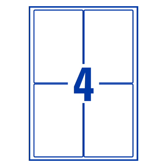4 st. etiketter per ark.