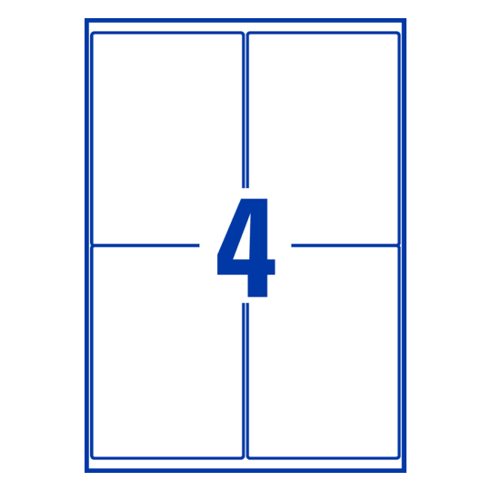 4 st. etiketter per ark.
