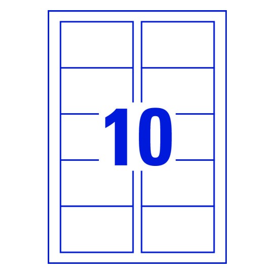10 st. etiketter per ark.
