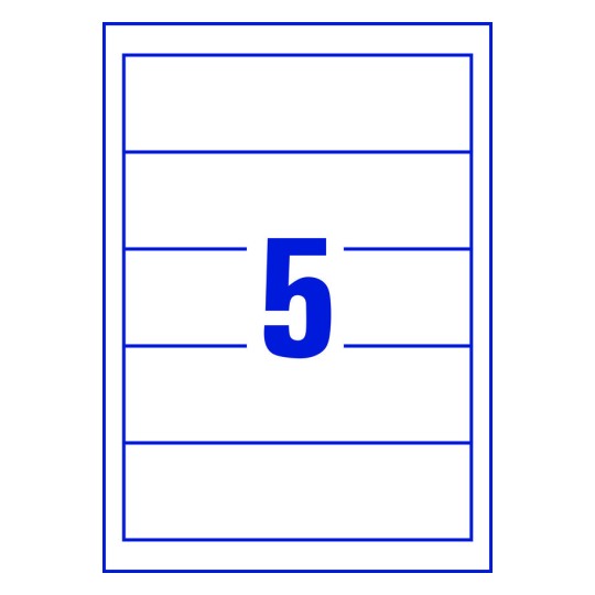 5 st. etiketter per ark.