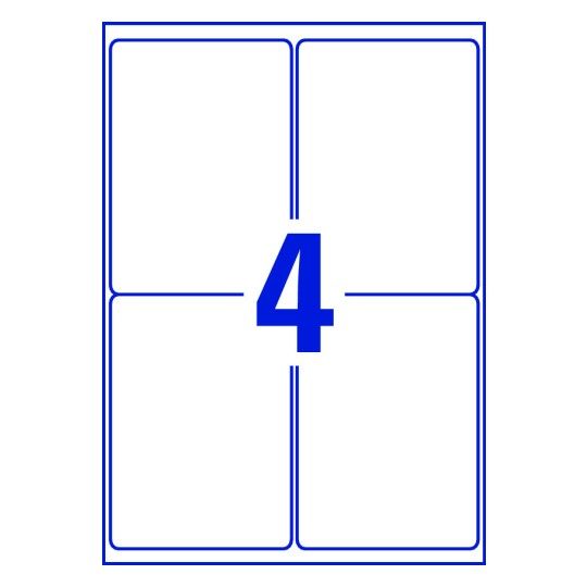 4 st. etiketter per ark.