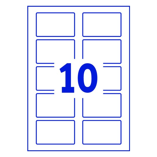 10 st. etiketter per ark.