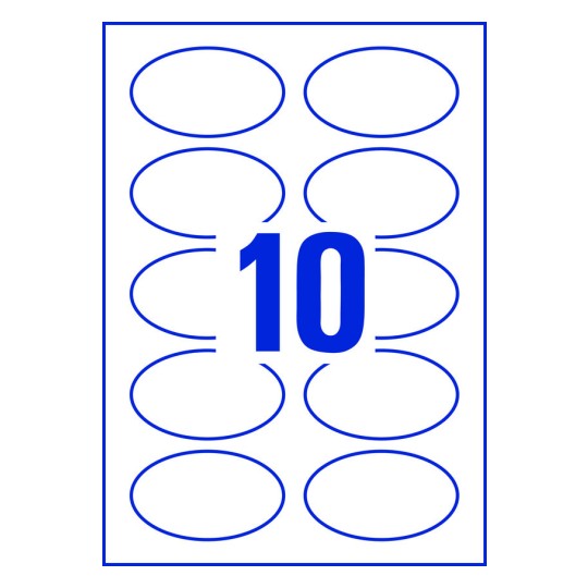 10 st. etiketter per ark.