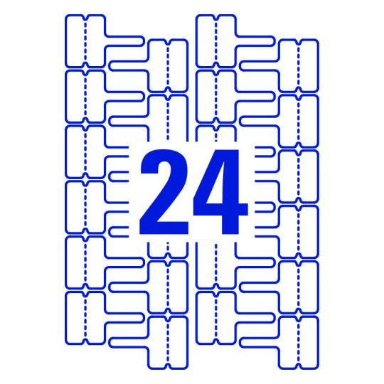 24 st. etiketter per ark.