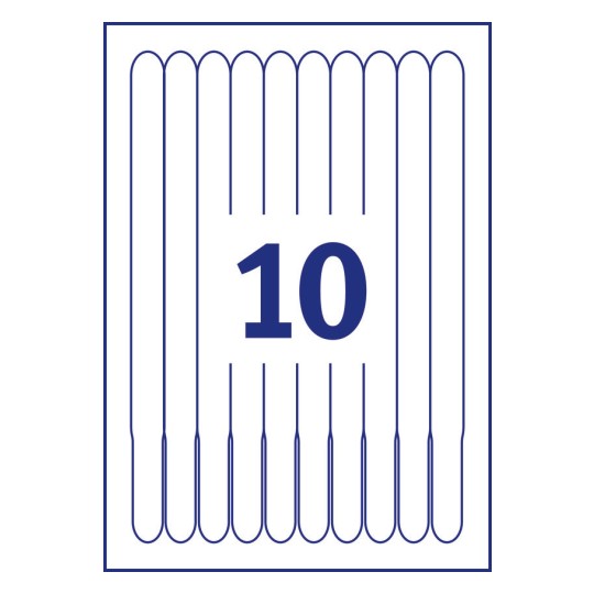 10 st. etiketter per ark.
