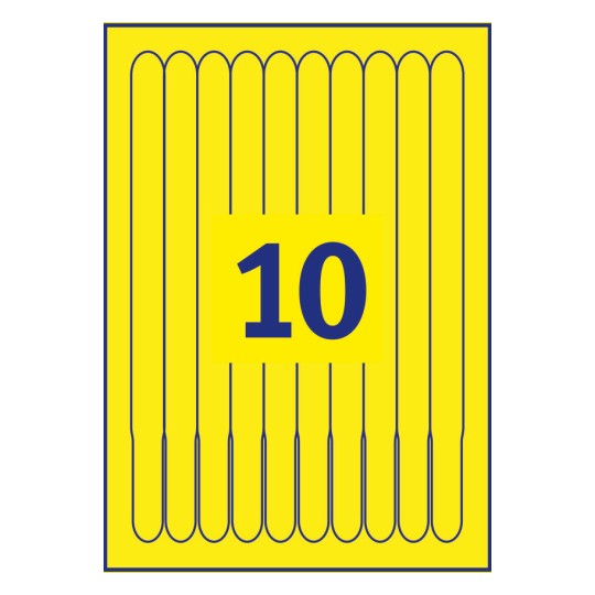 10 st. etiketter per ark.