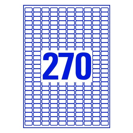 270 st. etiketter per ark.