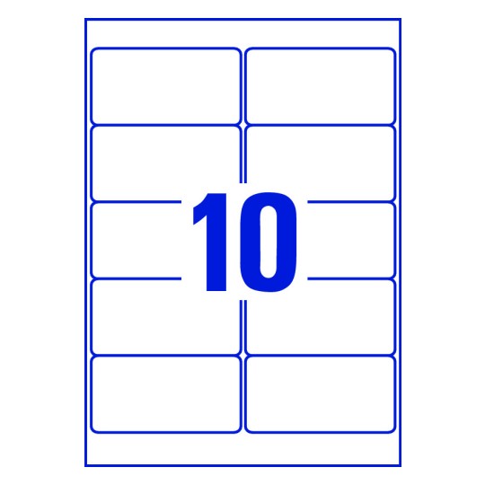 10 st. etiketter per ark.