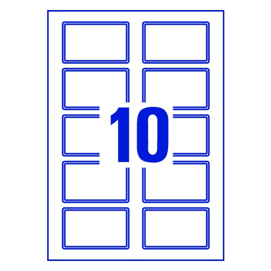 10 st. etiketter per ark.