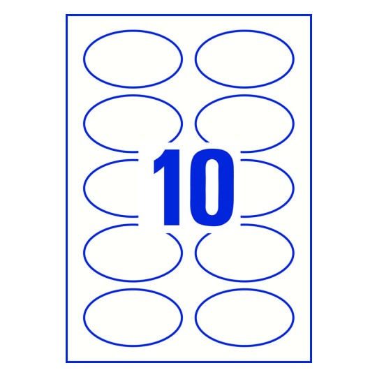 10 st. etiketter per ark.