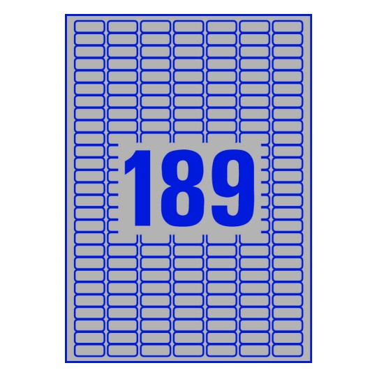 189 st. etiketter per ark.