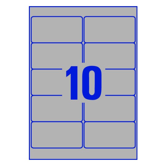 10 st. etiketter per ark.