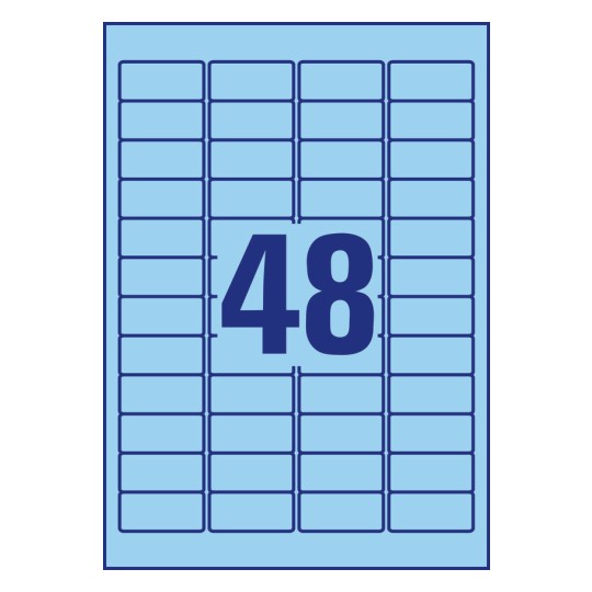 48 st. etiketter per ark.