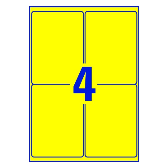 4 st. etiketter per ark.