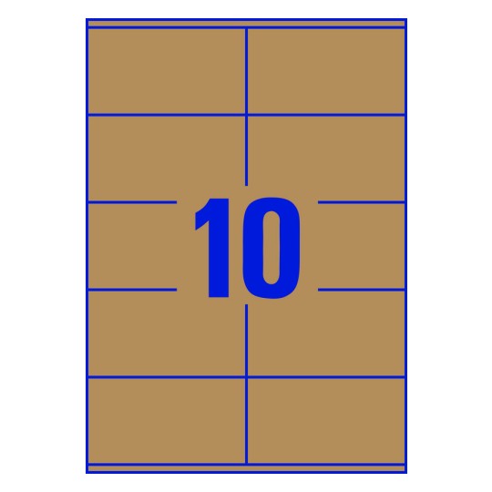 10 st. etiketter per ark.