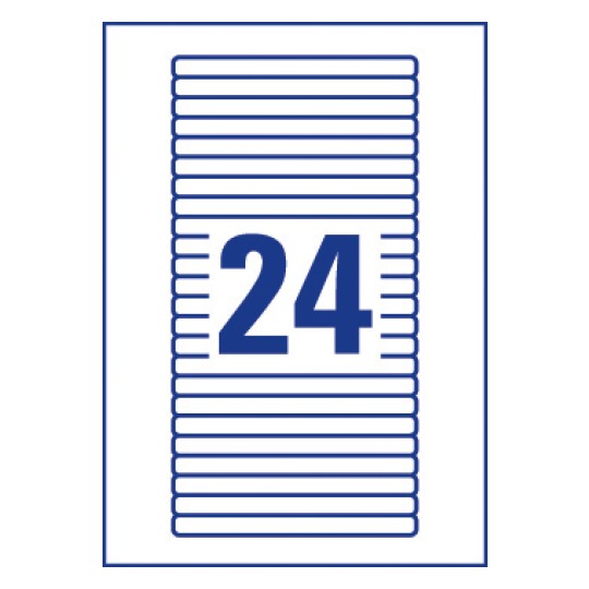 24 st. etiketter per ark.