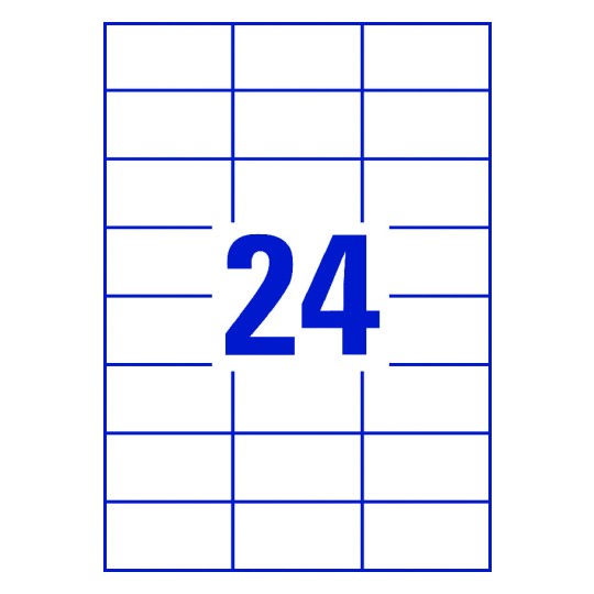 24 st. etiketter per ark.