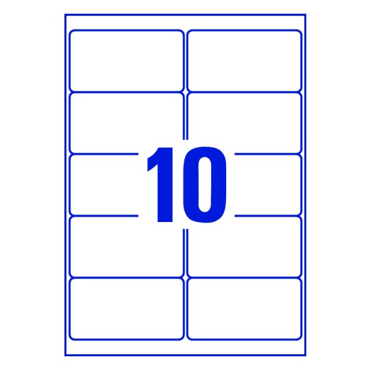 10 st. etiketter per ark.