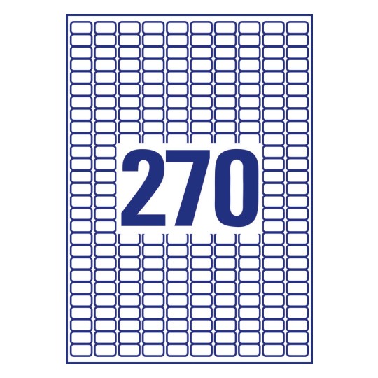 270 st. etiketter per ark.