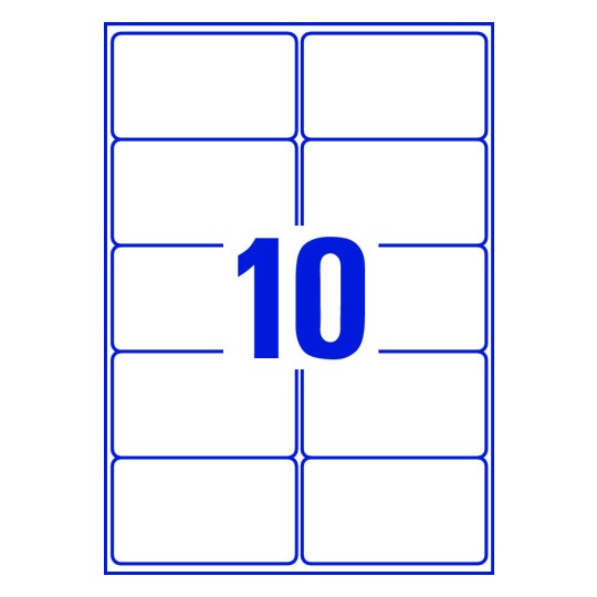10 st. etiketter per ark.