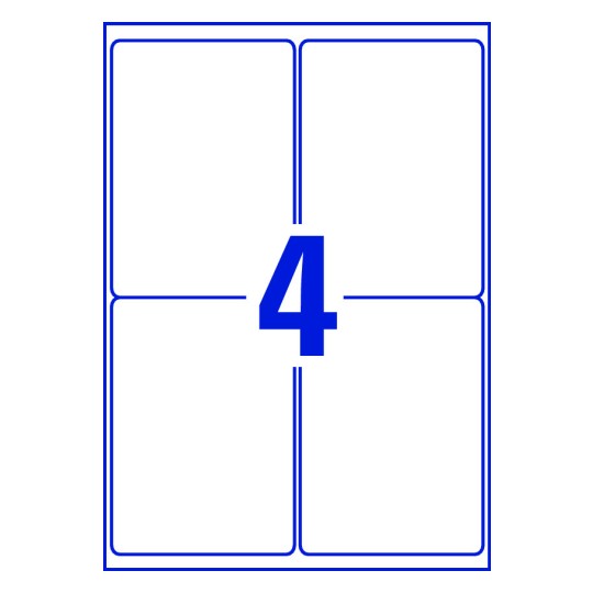 4 st. etiketter per ark.