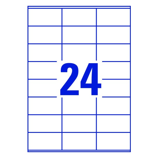 24 st. etiketter per ark.