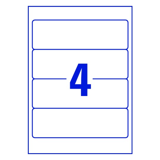 4 st. etiketter per ark.