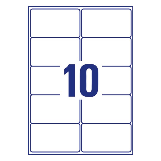 10 st. etiketter per ark.