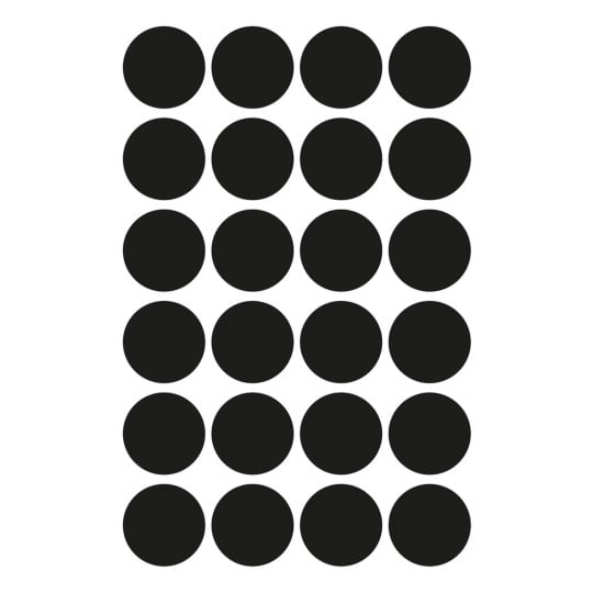 Bild enkel ark, artikel: 3003, märkpunkter, format: ⌀ 18 mm, 24 märkpunkter/ark.