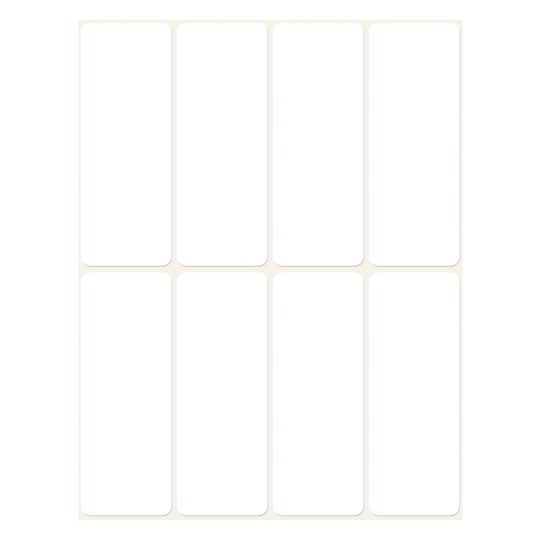 Illustration av enskilt ark, Artikel: 3079, multifunktionsetiketter, format: 50 x 19 mm, 8 etiketter/ark?