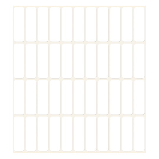 Avbildning av enkelsida, artikel: 3320, multifunktionsetiketter, format: 32 x 10 mm, 44 etiketter/ark