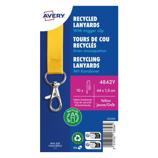 Produktbild: Avery Zweckform, Artikel: 4842Y, Lanyard, 15 x 440 mm, liten förpackning, 10 stycken?