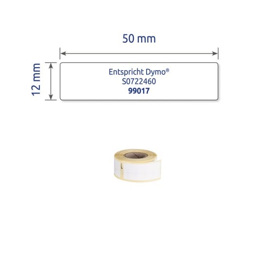 Enskild bildetikett, Artikel: AS0722460, Rulletiketter, Format: 12 x 50 mm, 220 etiketter/rulle