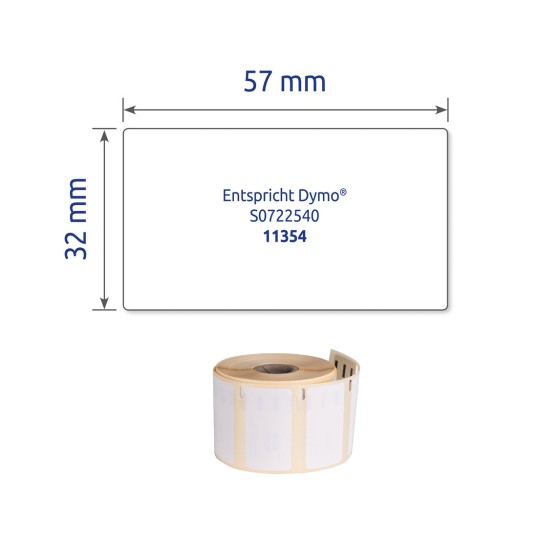 Enkelbild Etikett, Artikel: ASS0722540, Rulletiketter, Format: 32 x 57 mm, 500 etiketter/rulle?