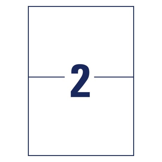 Stansritning enkelsidigt A4, Artikel: L4717REV-20, Väderbeständiga etiketter, avtagbara, Format: 210 x 148 mm, 2 etiketter/ark?