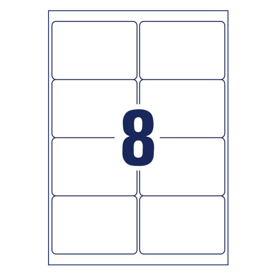 Stansritning Enkelark A4, Artikel: L7165B-100, Fraktetiketter, Format: 67,7 x 99,1 mm, 8 etiketter/ark