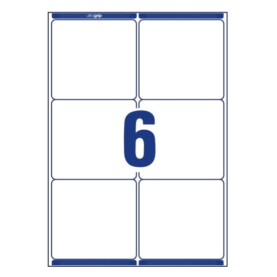 Stansritning Enkelark A4, Artikel: L7166-100, Fraktetiketter, Format: 99,1 x 93,1 mm, 6 etiketter/ark